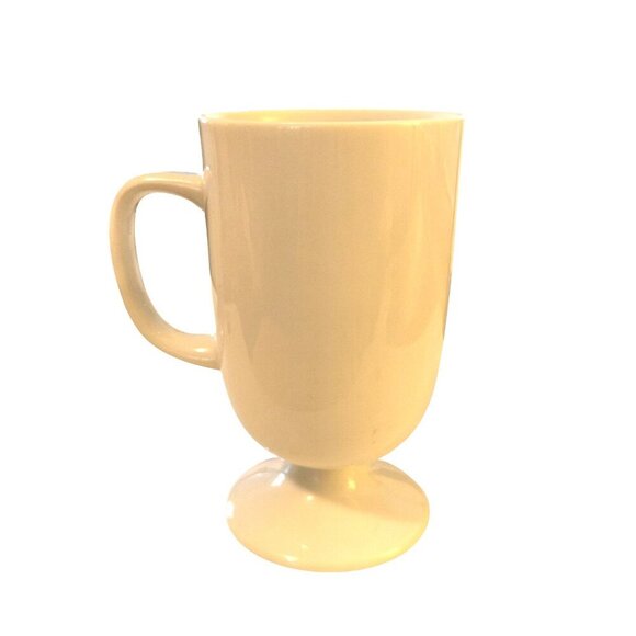 Vintage Bird Pedestal Footed Japan Coffee Mug Tea Cup White D Ring Handle - Picture 3 of 5